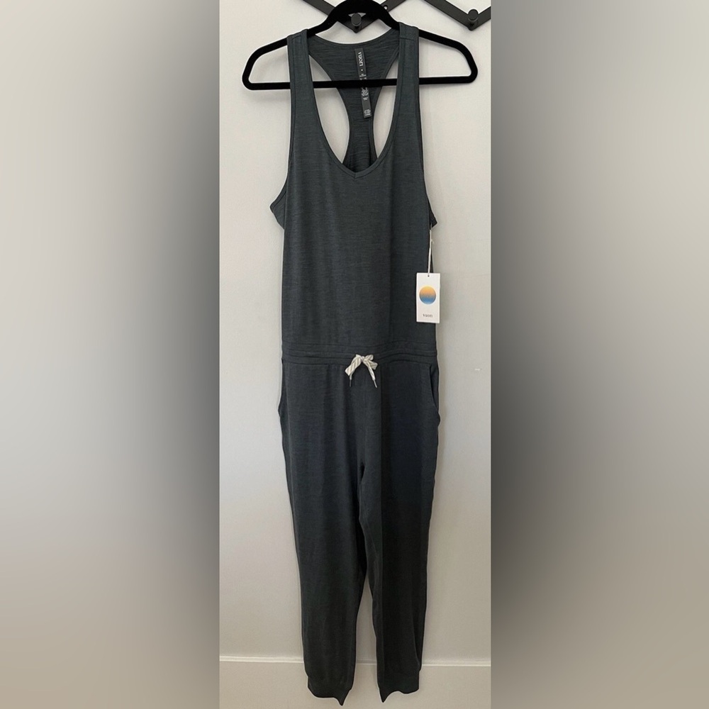 NWT Vuori Lux Jumpsuit Stone Heather Medium $94 Retail